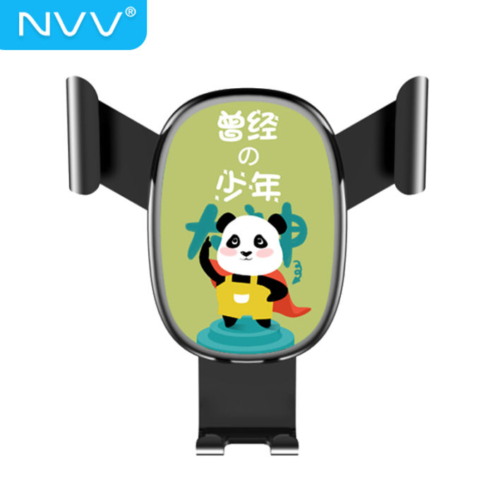 NVV 車(chē)載手機支架 汽車(chē)出風口重力感應支架萌熊卡通個性車(chē)用(yòng)導航支架汽車(chē)用(yòng)品車(chē)上飾品 NQ-6A