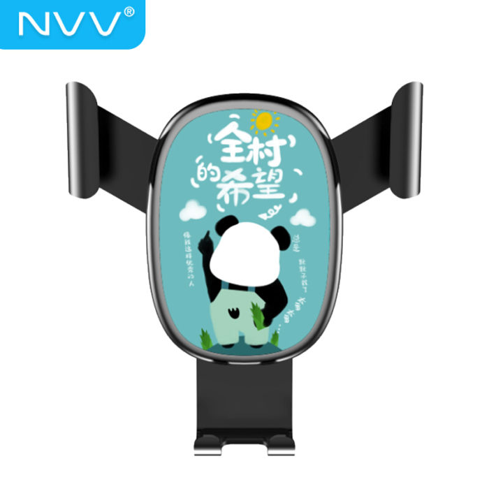 NVV 車(chē)載手機支架 汽車(chē)出風口重力感應支架萌熊卡通個性車(chē)用(yòng)導航支架汽車(chē)用(yòng)品車(chē)上飾品 NQ-6D