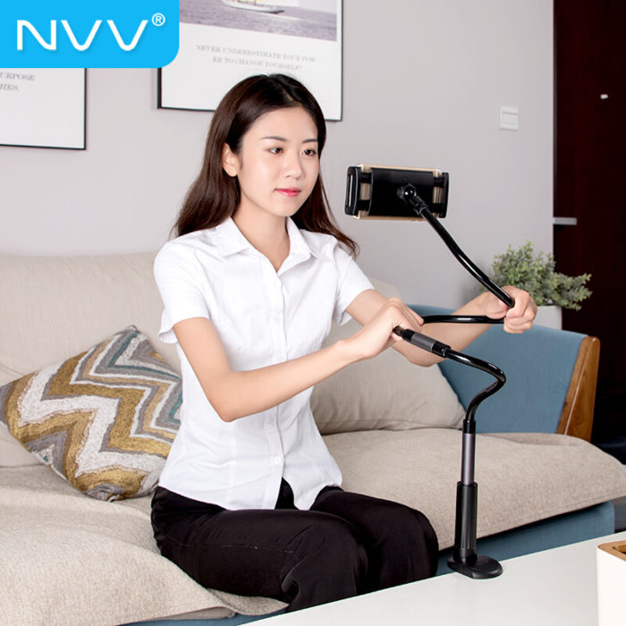 NVV NS-3S 手機平闆支架 床頭懶人支架 ipad看電(diàn)視多(duō)功能(néng)調節桌面直播床上夾子支撐架 通用(yòng)蘋果華為(wèi)小(xiǎo)米