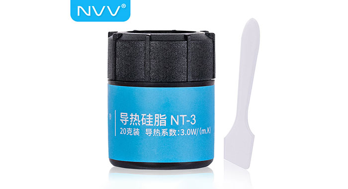 NVV NT-3導熱矽脂 cpu散熱矽脂導熱膏台式機筆(bǐ)記本顯卡散熱矽膠 20g大容量